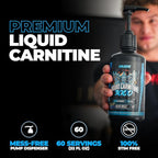Huge Supplements Liquid L-Carnitine 3000, Superior Potency Infused with 500mg MitoBurn & 25mg GBB, Premium Stim-Free Thermogenic Fat Burner & Energy Boost, Convenient Pump Top, 32 Oz (60 Servings)