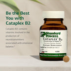 Standard Process Cataplex B2 - Support Nervous System, Brain & Nerve Health - Excellent Source of Vitamin B2 & B6 - Non-Dairy & Non-Soy - 90 Tablets (90 Servings)