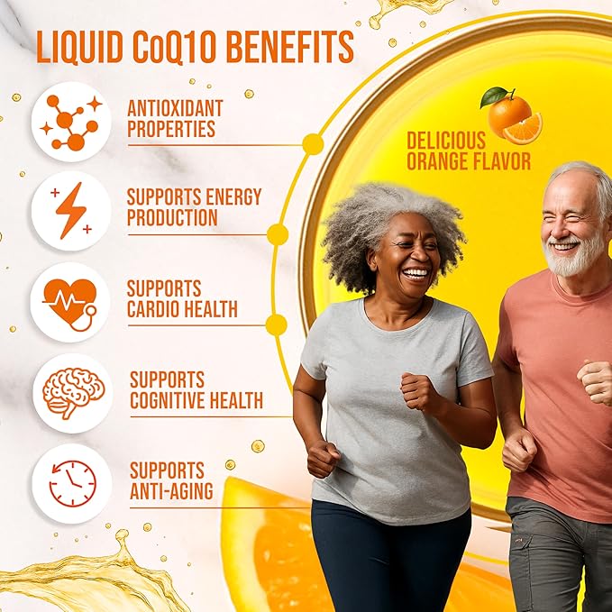 Liquid CoQ10 120mg of Bioavailable Ubiquinone for Superior Absorption. Support Heart, Bone, and Skin Health with a Natural Antioxidant. 35 Servings in a Convenient 17 oz Bottle.