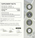 NMN Supplement 500mg - High Purity Nicotinamide Mononucleotide - NAD+ Booster for Anti-Aging, Cellular Energy & Longevity - 60 Veggie Capsules