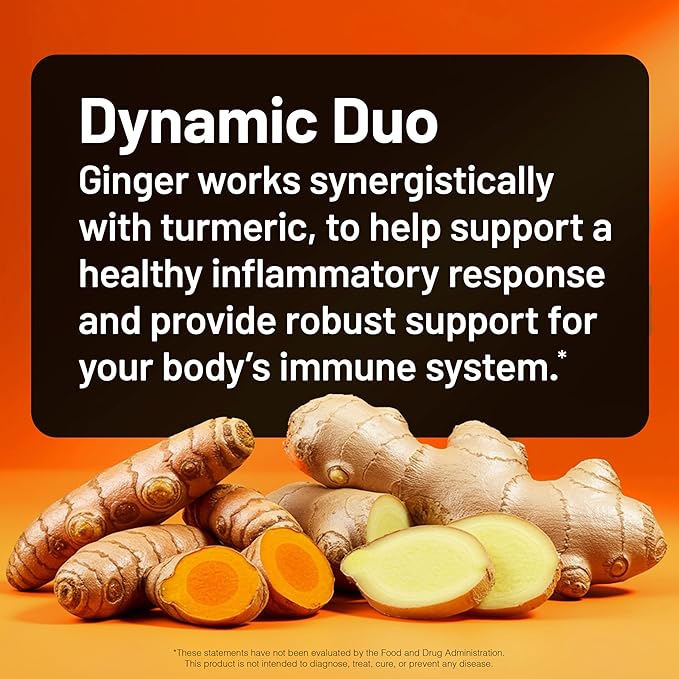 NatureWise Turmeric Boswellia Supplement with BioPerine & Organic Ginger Root - Organic Turmeric 900mg + Boswellia Extract 600mg - Non-GMO, Vegan, USA Manufactured - 60 Capsules[30-Day Supply]