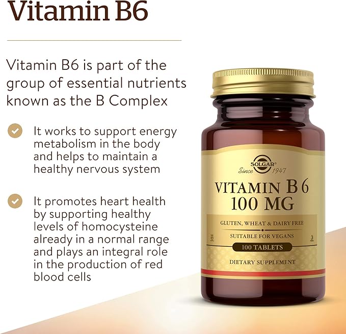 Vitamin B-6 100mg Solgar 100 Tabs