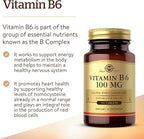 Vitamin B-6 100mg Solgar 100 Tabs