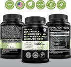 Milk Thistle Supplement w/ NAC, Artichoke & Dandelion – Liver Support Supplement & Gallbladder Supplements in One – Liver Detox – Milk Thistle & Liver Care Supplements – 90 Vegan Capsules, (Pack of 4)