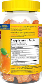 Nature Made Maximum Strength Dosage Vitamin C 1000mg per Serving, Immune Support Vitamin C Gummies for Adults, 80 Gummies, 20 Day Supply