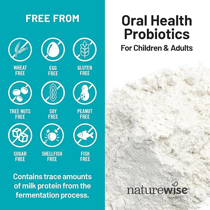 NatureWise Oral Probiotics for Mouth Bad Breath-Chewable Sugar-Free Mint-Lactobacillus reuteri Chewable-Oral Probiotics for Kids&Adults-Non-GMO USA Manufactured-[60-Day Supply],60 Count (Pack of 2)