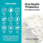 NatureWise Oral Probiotics for Mouth Bad Breath - Chewable Sugar-Free Mint - Lactobacillus reuteri Chewable - Oral Probiotics For Kids & Adults - Non-GMO USA Manufactured - 60 Count[60-Day Supply]