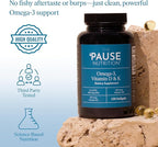 The 'Pause Life Omega 3, Vitamin D & K2, Gluten Free Supplement, Fish Oil and Vitamin Formula, Immune Support, Daily Wellness Routine, Natural Ingredients, Dairy Free, Unflavored, 120 Softgels