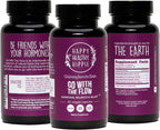 Happy Healthy Hippie Hormone Balance for Women — PMS Support & PMDD, Mood, Cycle Regularity — Chasteberry Supplements with Maca, Dong Quai, Black Cohosh — Vegan, Non-GMO, 60 Capsules