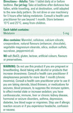 Jamieson Melatonin 5mg Fast Dissolving Tablets 100 Count