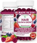 Lunakai USA Made Super Hair Gummies with Biotin, Zinc, Horsetail Extract & Saw Palmetto - Hair Growth Vitamins for Women & Men – Supports Thicker, Longer, Stronger Tresses, Skin & Nails, 60ct