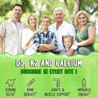 OH MY CHEWY Center-Filled Vitamin D3 K2 & Calcium Gummies - Supplement for Healthy Teeth, Bone & Energy - 5000 IU D3, 120 mcg K2(MK-7), 120 mg CA - Vegan & Non-GMO - 120 Count