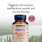 Wiley's Finest Wild Alaskan Fish Oil Peak DHA - 900mg EPA and DHA Omega-3s - 60 Softgels (30 Servings)