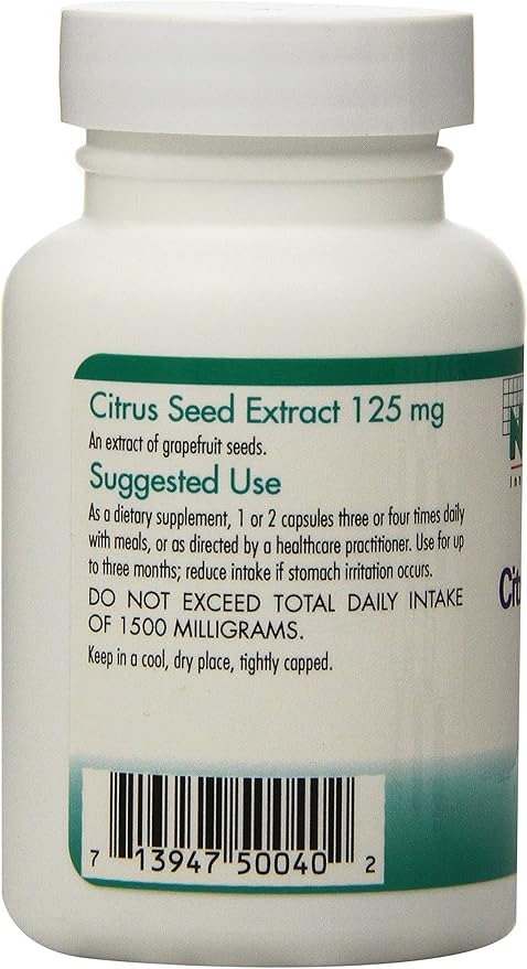 Allergy Research Group Nutricology Citrus Seed Extract Supplement - Grapefruit Seed Extract 250mg, Supports Metabolic Function, Vegetarian Capsules - 150 Count