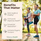 Turmeric Curcumin Supplement with Black Pepper Extract - High Potency Organic Turmeric 1200mg & 95% Curcuminoids for Joint & Digestive Health - Joint Support Supplement - 180 Vegan Curcuma Capsules