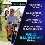 Purity’s Best Wild Blueberry Extract, Rich in Flavonoids & Anthocyanins, Antioxidant Support for Brain & Heart Health, 4-Month Supply, Non-GMO, 120 Vegan Capsules