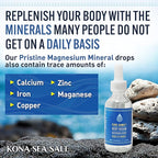 Pure Hawaii Deep Ocean Magnesium Drops – Made in Hawaii – with Other Trace Minerals – Easy to Take Liquid 2 Fl. Oz. -Support Brain, Immune, and Heart Health