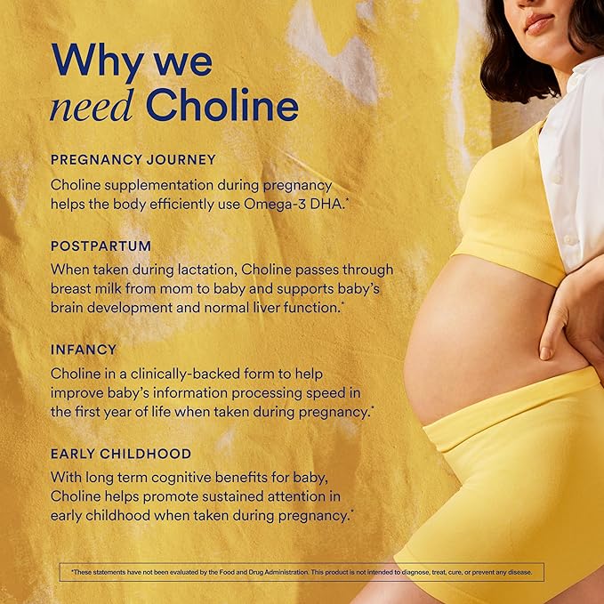 Ritual Natal Choline Supplement - 550mg - to Support Baby’s Cognitive Function When Taken During Pregnancy and Postpartum Choline Content in Breastmilk* - Vegan - Citrus - 30 Capsules - 30 Servings