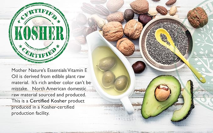 Mother Nature's Essentials Vitamin E 21,000IU 1 Oz from 2 Pack. Helps Support The Bodies Natural Immune System, Uses Orally or Topical.