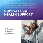 DR. EMIL NUTRITION Women & Men Total Gut Health Complex | Prebiotic + Probiotic + Postbiotic Gut Health Supplements | Probiotics Digestive Health & Gut Health | 120 Capsules