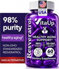 Trans-Resveratrol Supplement – 98% Purity USA Made Resveratrol Capsules 600mg - Standardized to 98% Trans-Resveratrol – Antioxidant for Healthy Aging & Energy Support – 60 Caps