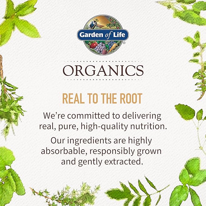 Garden of Life Organics Turmeric Booster Inflammatory Response Powder - 30 Servings, 50mg Curcumin (95% Curcuminoids) & Probiotics, Organic Non-GMO Vegan & Gluten Free Herbal Supplements
