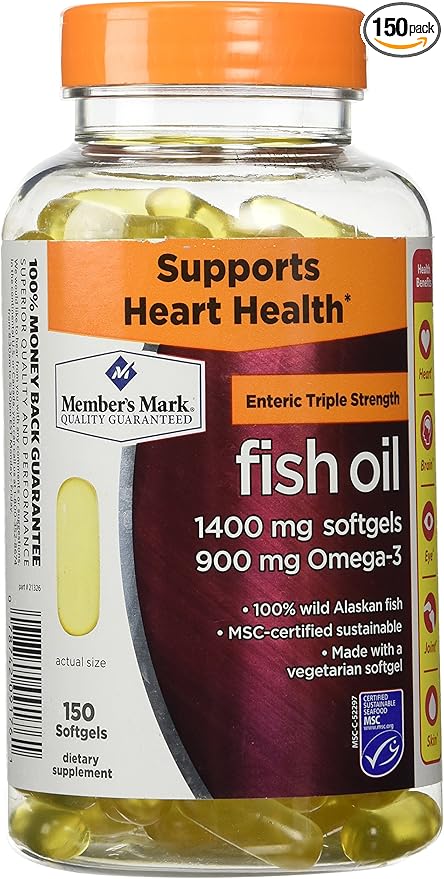 Members Mark Triple Strength Fish Oil 1400mg - 150 Ct