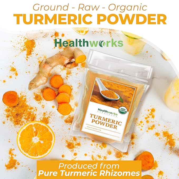 Healthworks Superfoods Turmeric Powder Organic - 32 Oz / 2 Lbs - Ground Raw Organic, Curcumin, Keto, Paleo, Vegan and Non-GMO
