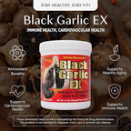 Umeken Black Garlic EX, Fermented Concentrate with Vitamin B, Allicin, Amino Acid, Fermented Black Garlic Supplement, Oyster Extract, Ginger, 4-6 Month Supply, 6.4 Ounce 180g Bottle, Pack of 2