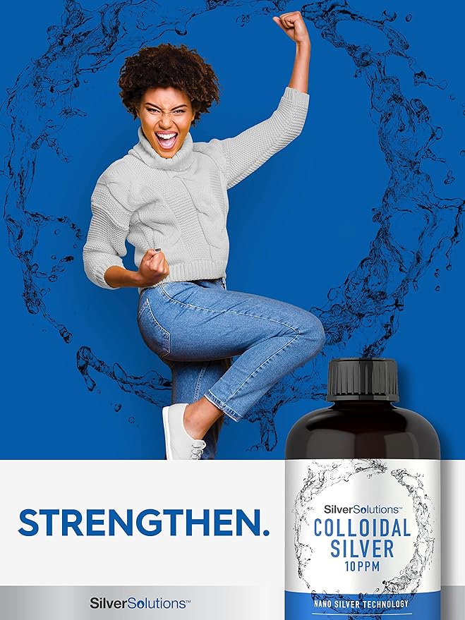 Carlyle Colloidal Silver | 10 PPM | 8 oz (236 mL) | Nano Silver Technology Solutions | Vegetarian, Non-GMO, & Gluten Free Supplement