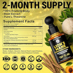 KEY ELEMENTS Smart Lions Mane Extract for Memory, Focus & Brain Health - Lions Mane Tincture with Ashwagandha and L Theanine - Liquid Lion's Mane Nootropic Mushroom Supplement - 2 Month Supply