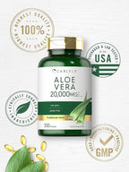 Carlyle Aloe Vera Softgel Capsules | 300 Count | Aloe Vera Gel Supplement | Non-GMO, Gluten Free