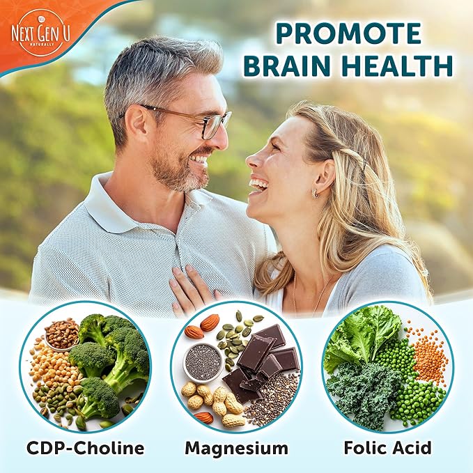 Brain Supplement - 120 Vegan Capsules - Dietary Nootropic May Help Memory, Cognitive Function & Focus - Formulation with Amino Acids, Polyphenols & B Vitamins - for Women, Men & Seniors - by NextGenU