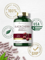 Carlyle Black Cherry Extract Concentrate | 240 Capsules | Non-GMO and Gluten Free Formula | Prunus Serotina Supplement