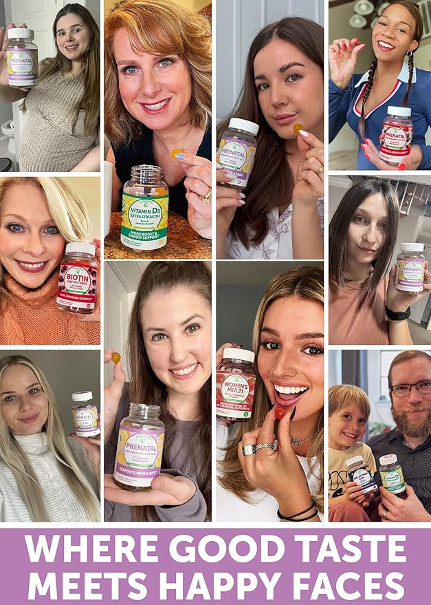 Lunakai USA Made 17-in-1 Prenatal Vitamins for Women with Iron & Folic Acid – Delicious Daily Prenatal Gummies for Maternal Wellness Support, 60ct
