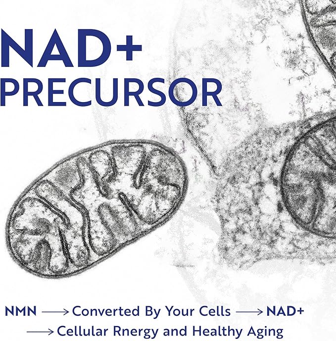 NMN Supplement 500mg | 99% Pure | NAD+ Precursor for Cellular Energy, Longevity, Repair, and Healthy Aging Support | Third-Party Tested & Non-GMO | Nicotinamide Mononucleotide | 60 NMN Capsules