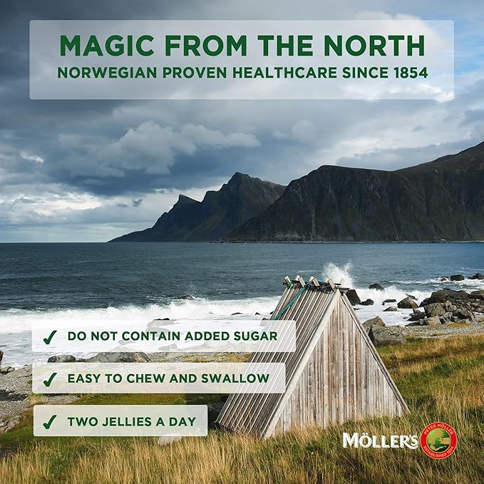 Moller’s ® | Omega 3 Capsules for Children | Natural Fish Oil Omega 3 Fish Oil for Kids | with DHA and EPA, No Gluten, Lactose or Added Sugar & Easy to Chew | Cola Flavor | 36 Capsules