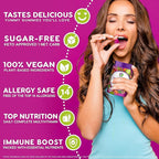 NUTRAMIN Daily Vegan Keto Multivitamin Gummies Non-GMO Natural Vitamin C, D + Zinc for Immunity, Plant-Based, Sugar-Free, Nut-Free, Gluten-Free, Biotin, Vitamin A, B, B6, B12 & More 45 Days (90 Count)