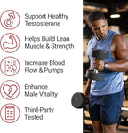 Force Factor Test X180 Alpha Testosterone Booster for Men, Testosterone Supplement with Patented Fenugreek & L-Citrulline to Promote Lean Muscle, Strength, Energy, Power & Performance, 120 Capsules