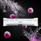 DAILY TRIFECTA 3-in-1 Collagen, Creatine & Electrolyte Stick Packs | Type I Collagen, Creatine Monohydrate, Zero Sugar | 30 Natural Single-Serve Packets | Strength, Hydration & Recovery (Grape)