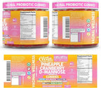 Wet Works Women's Vaginal Probiotic Gummies Pineapple Cranberry Folic Acid D-Mannose Vitamin C Chicory Myo Inositol Garlic Black Cohosh Zinc Iron Evening Primrose Chastetree 60 Count by Clean Nutra