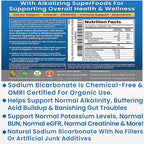 Organic Sodium Bicarbonate Alkaline Supplement Bundle: 1LB Powder for Alkalinity, Kidney & Acid Support + PhosFix 120 Pills Phosphorus Binder for Healthy Phosphorus Levels & Kidney Health Renal Suppor