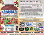 Cranberry Supplement for Women with D-Mannose & Vitamin C – Urinary Tract & Bladder Support – 150 Capsules in Premium Amber Glass Bottle, Vegan, Non-GMO