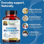 Sodium Butyrate with Calcium Magnesium Butyrate Contains Inulin, Probiotics, Magnesium and Calcium - 210 Capsules