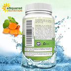 aSquared Nutrition Turmeric Curcumin 1300mg with BioPerine Black Pepper Extract Supplement - 60 Capsules - with 95% Curcuminoids - Natural Tumeric Root Powder Joint Pills