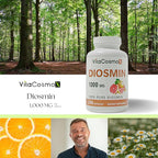 Diosmin Capsules, 240 Count, 1000 mg Serving, Vegan, Citrus Bioflavonoids 100% Vegetarian, Non-GMO & Gluten Free Diosmin Supplement with Max Strength - 3 Packs