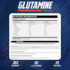 EHP Labs L Glutamine Powder Amino Acids - L-Glutamine, Workout Recovery, Immune Health & Gut Health Support (500g) - 100 Servings