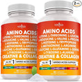 NEW AGE Amino Acids Supplement L-Lysine, L-Threonine, L-Leucine, Isoleucine, Valine, L-Histidine, L-Tryptophan, L-Methionine, L-Arginine, L-Cysteine, L-Glutamine, L-Serine, Aspartic Acid- 120 Count