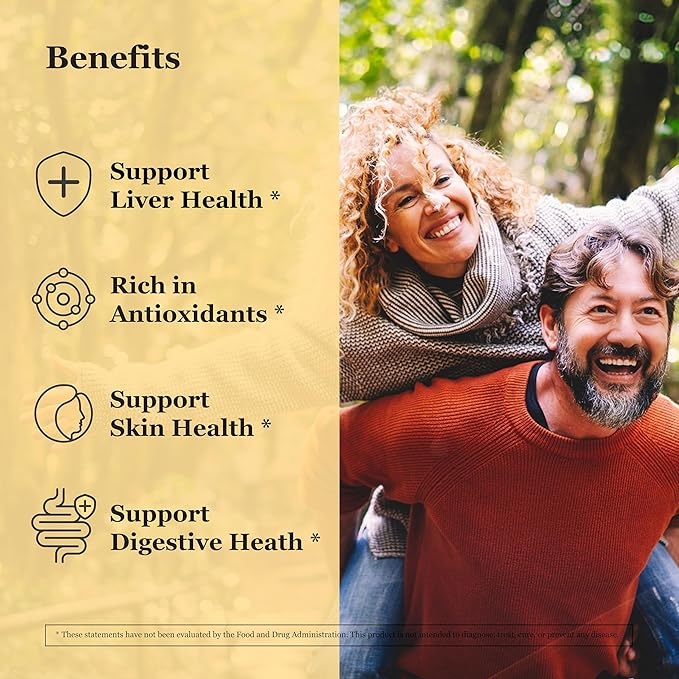 Milk Thistle Supplement – Standardized to 80% Silymarin – Pure, Vegan, Non-GMO, Kosher – 90 Vegan Capsules