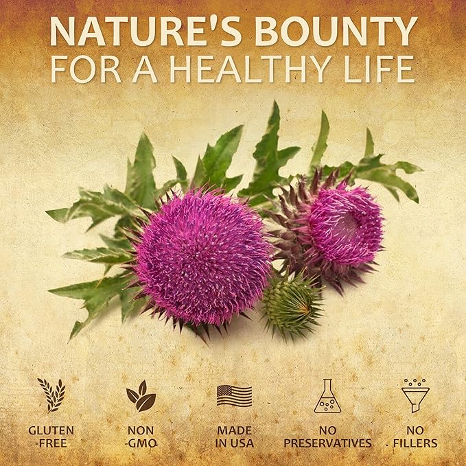 HERBALICIOUS Milk Thistle Extract - All-Natural Cleanse and Detox Supplement for Liver Support, Immune System Boost and Skin Health - Silymarin Nutritional Supplement - 2 fl Oz